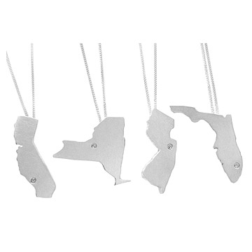 Custom State Necklaces