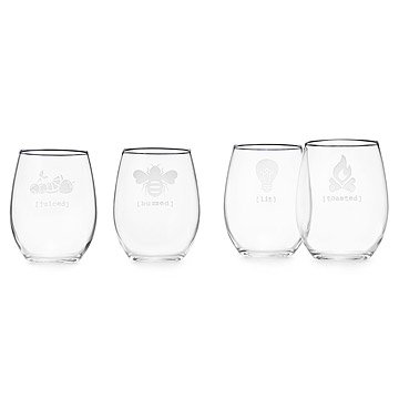 'Under the Influence' Stemless Wine Glass Set