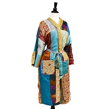 Upcycled Sari Lounge Robe