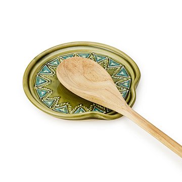 Slip Trailed Spoon Rest