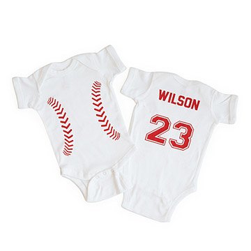 Personalized Baseball Babysuit