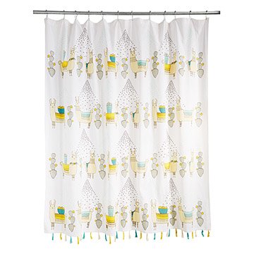 Larry and Friends Llama Shower Curtain