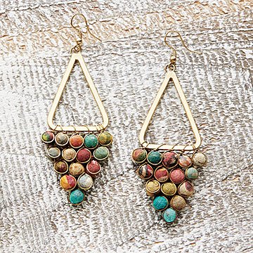 Kantha Chandeliers Earrings
