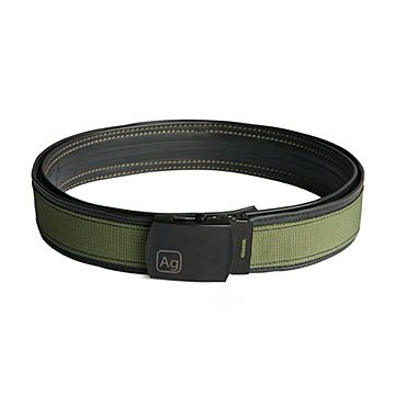 Reversible Reclaimed Bike Tube Belt - Green