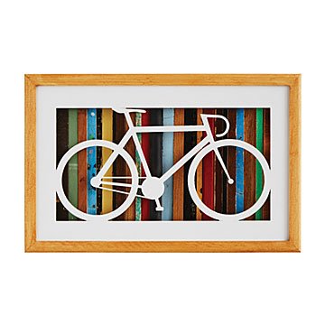 Reclaimed Wood Bike Silhouette Art