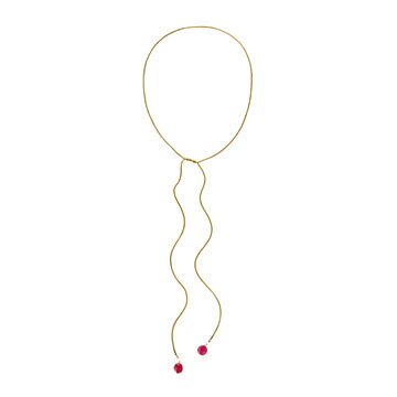 Snake Chain Wrap Necklace with Gemstones