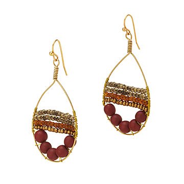 Red Dewdrop Earrings