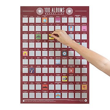 100 Albums Scratch Off Poster