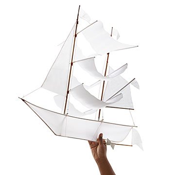 White Sailing Ship Kite
