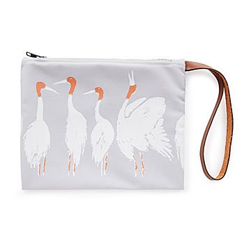 Upcycled Clutch with Cranes