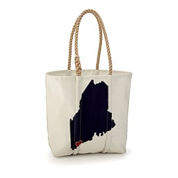 Personalized State Love Sailcloth Tote