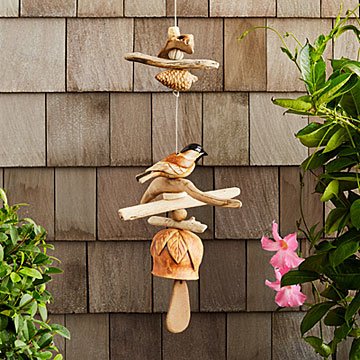 Driftwood Birdie Chime