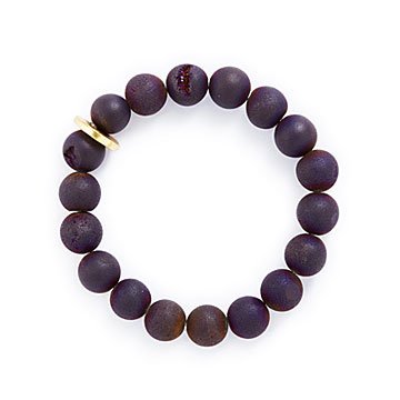 Purple Druzy Secret Message Bracelet