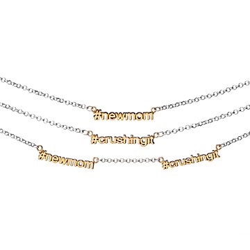 #NewMom Hashtag Necklace