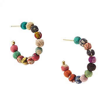 Kantha Mini Hoops