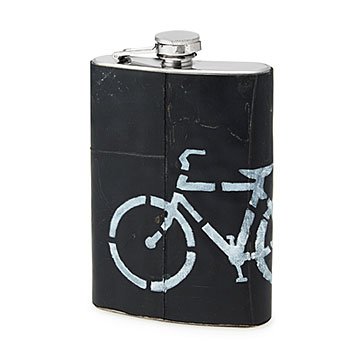 Upcycled Bike Tire Flask