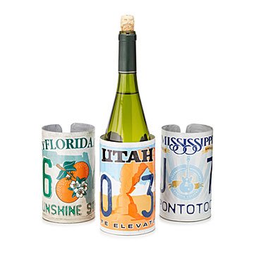 Custom State Plate Wine Koozie