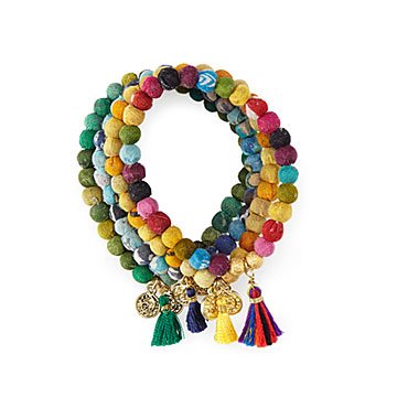 Hope Lives Kantha Bracelet Set of 4