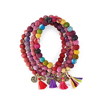 Compassion Kantha Bracelet Set of 4