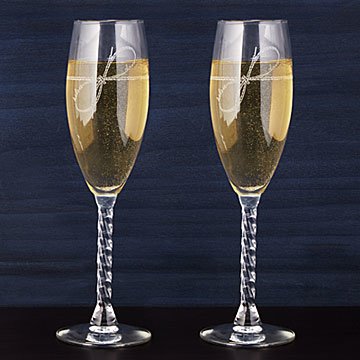 Tie the Knot Champagne Flutes