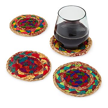 Festive Sari Coaster Set
