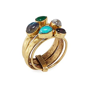 Five Stone Stacking Ring