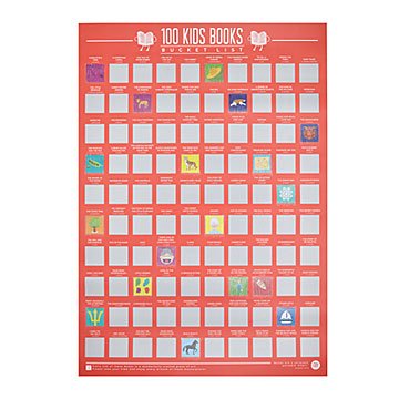 100 Kid's Books Scratch Off Poster