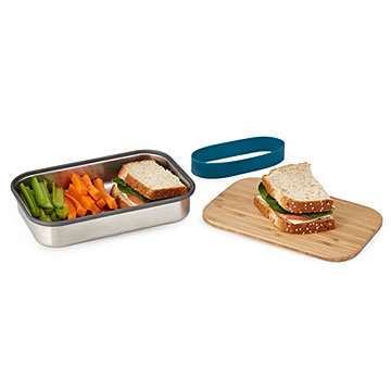 Lunch Box with Cutting Board Lid
